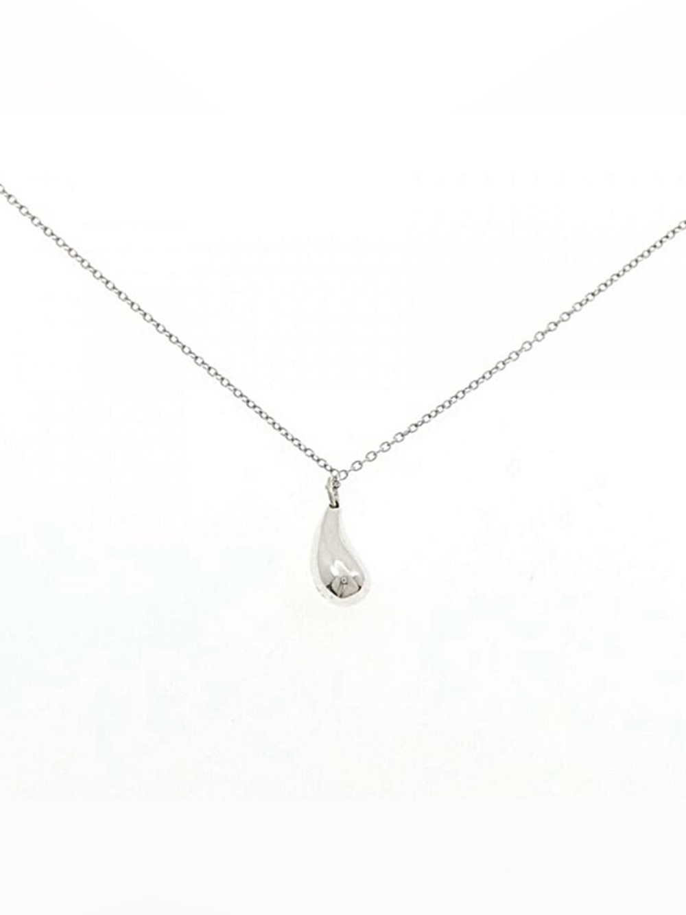 Tiffany & Co. Elsa Peretti 925 Sterling Silver Teardrop Necklace Authentic - Picture 3 of 8